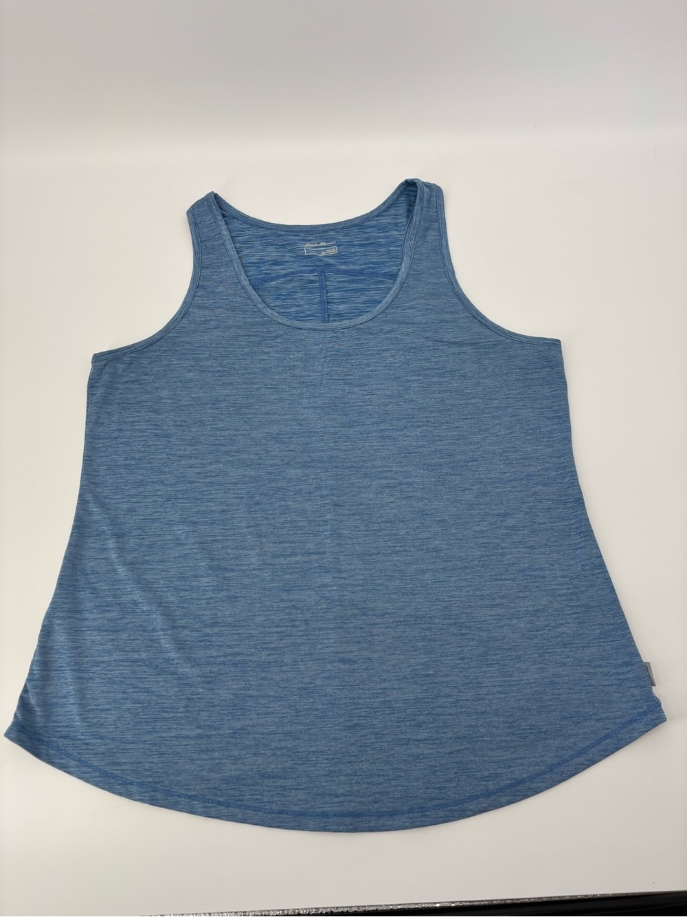 Eddie Bauer Resolution Tank Top Womens L Large Blue Space Dye Performance Hike